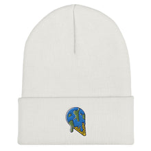 Load image into Gallery viewer, Melting Planet Earth Ice Cream Cone Embroidered Cuffed Beanie
