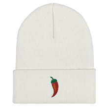 Load image into Gallery viewer, Red Chili Pepper Embroidered Cuffed Beanie