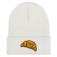 Load image into Gallery viewer, Kawaii Croissant Embroidered Cuffed Beanie