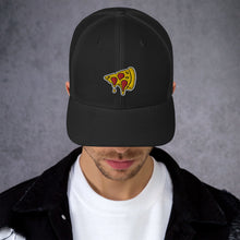 Load image into Gallery viewer, Drippy Pizza Slice Embroidered Trucker Cap
