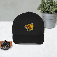 Load image into Gallery viewer, Drippy Pizza Slice Embroidered Trucker Cap