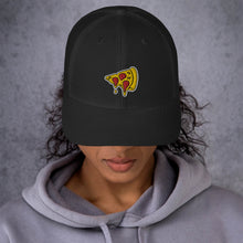 Load image into Gallery viewer, Drippy Pizza Slice Embroidered Trucker Cap