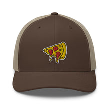 Load image into Gallery viewer, Drippy Pizza Slice Embroidered Trucker Cap