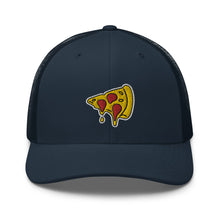 Load image into Gallery viewer, Drippy Pizza Slice Embroidered Trucker Cap
