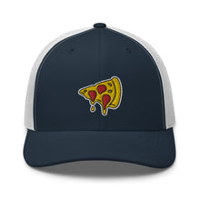 Load image into Gallery viewer, Drippy Pizza Slice Embroidered Trucker Cap