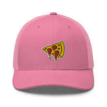 Load image into Gallery viewer, Drippy Pizza Slice Embroidered Trucker Cap