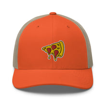 Load image into Gallery viewer, Drippy Pizza Slice Embroidered Trucker Cap