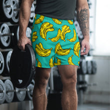 Load image into Gallery viewer, Tropical Banana Pattern Allover Men's Athletic Shorts