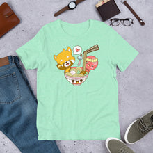 Load image into Gallery viewer, Kawaii Panda & Octopus Ramen Noodle Bowl Unisex T-Shirt