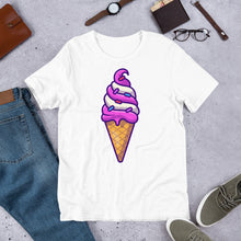 Load image into Gallery viewer, Cute Ice Cream Swirl Cone Unisex T-Shirt