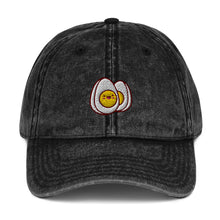 Load image into Gallery viewer, Kawaii Eggs Embroidered Vintage Cotton Twill Cap