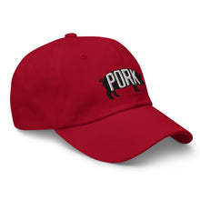 Load image into Gallery viewer, Pork Pig Embroidered Dad Hat
