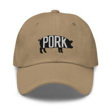 Load image into Gallery viewer, Pork Pig Embroidered Dad Hat
