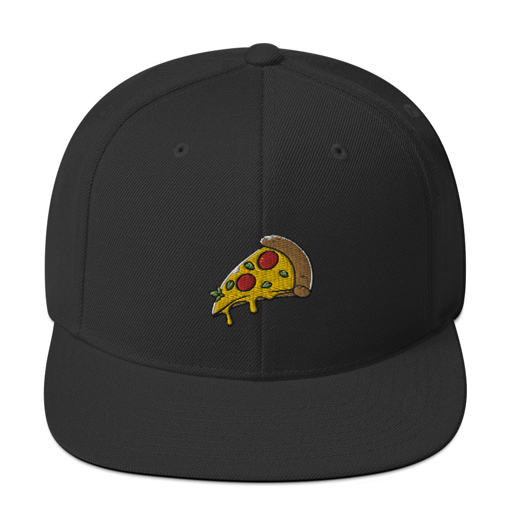 Pizza Slice Embroidered Snapback Hat