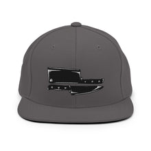 Load image into Gallery viewer, Chef&#39;s Knife &amp; Meat Cleaver Embroidered Snapback Hat
