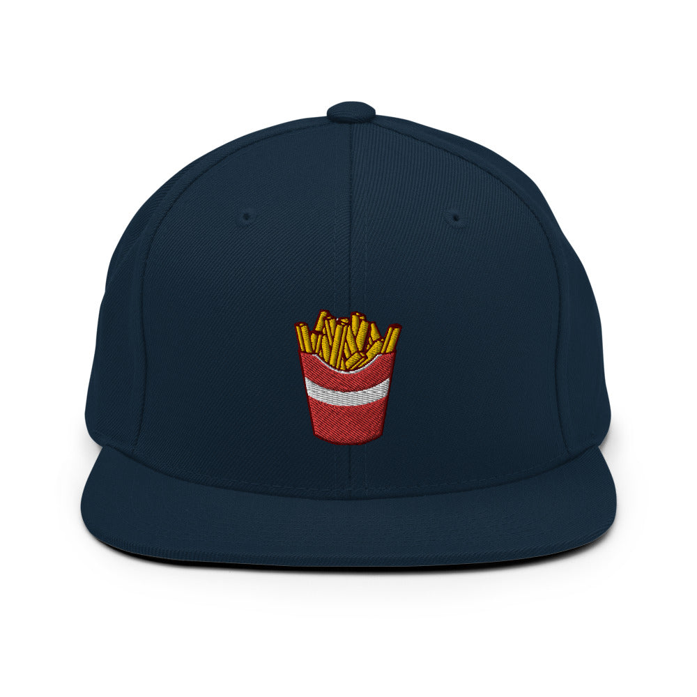 French Fries Embroidery Snapback Hat