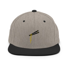 Load image into Gallery viewer, Chopsticks And Noodles Embroidered Snapback Hat
