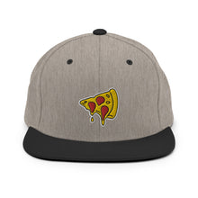 Load image into Gallery viewer, Drippy Pizza Slice Embroidered Snapback Hat
