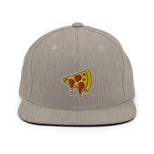 Load image into Gallery viewer, Drippy Pizza Slice Embroidered Snapback Hat
