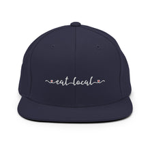 Load image into Gallery viewer, Eat Local Embroidered Snapback Hat
