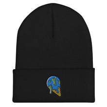 Load image into Gallery viewer, Melting Planet Earth Ice Cream Cone Embroidered Cuffed Beanie
