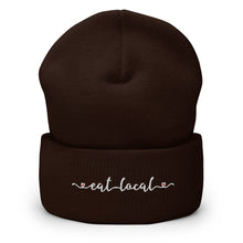 Load image into Gallery viewer, Eat Local Embroidered Cuffed Beanie
