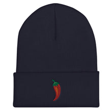 Load image into Gallery viewer, Red Chili Pepper Embroidered Cuffed Beanie
