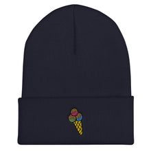 Load image into Gallery viewer, Triple Ice Cream Scoop Cone Cuffed Beanie
