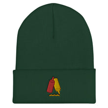 Load image into Gallery viewer, Ketchup &amp; Mustard Condiments Embroidered Cuffed Beanie
