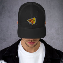 Load image into Gallery viewer, Drippy Pizza Slice Embroidered Trucker Cap
