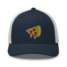 Load image into Gallery viewer, Drippy Pizza Slice Embroidered Trucker Cap
