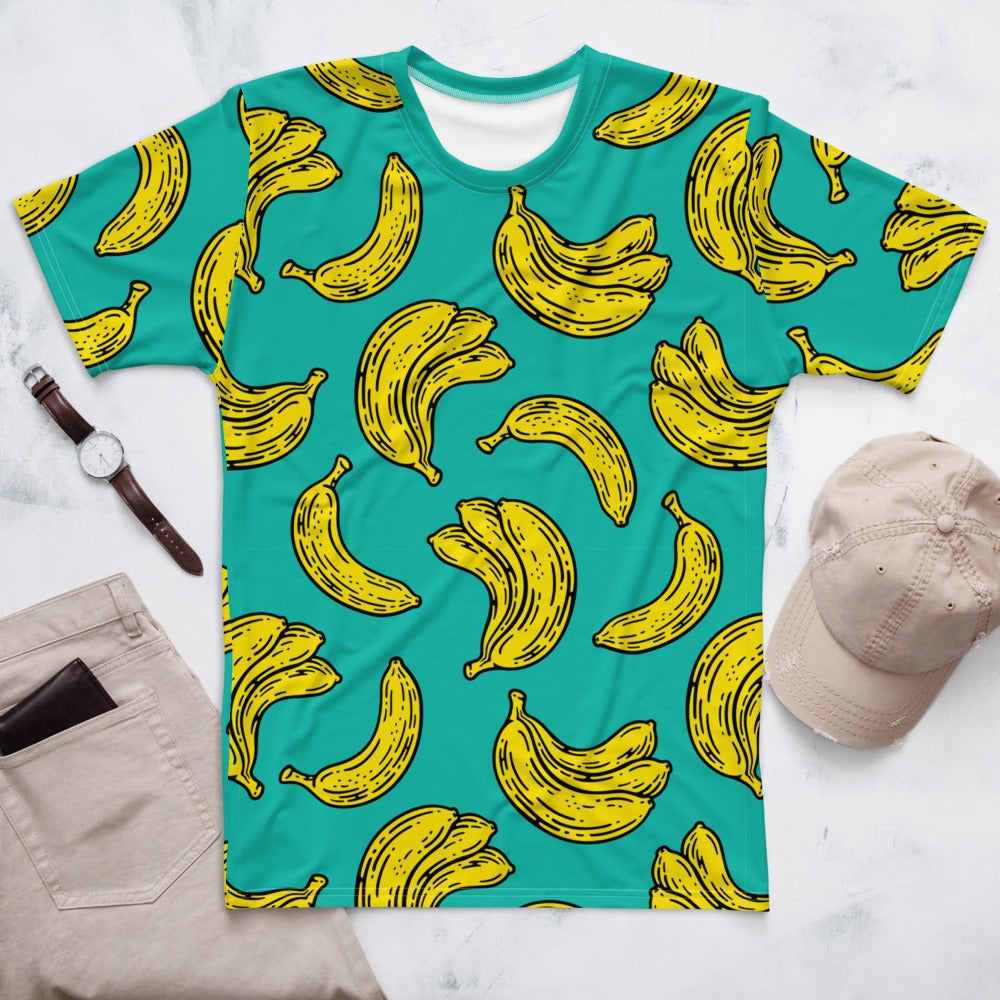 Tropical Banana Pattern Allover Print T-shirt