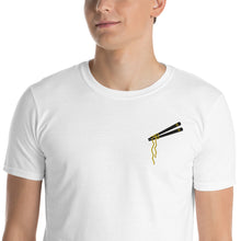 Load image into Gallery viewer, Chopsticks And Noodles Embroidered Short-Sleeve Unisex T-Shirt
