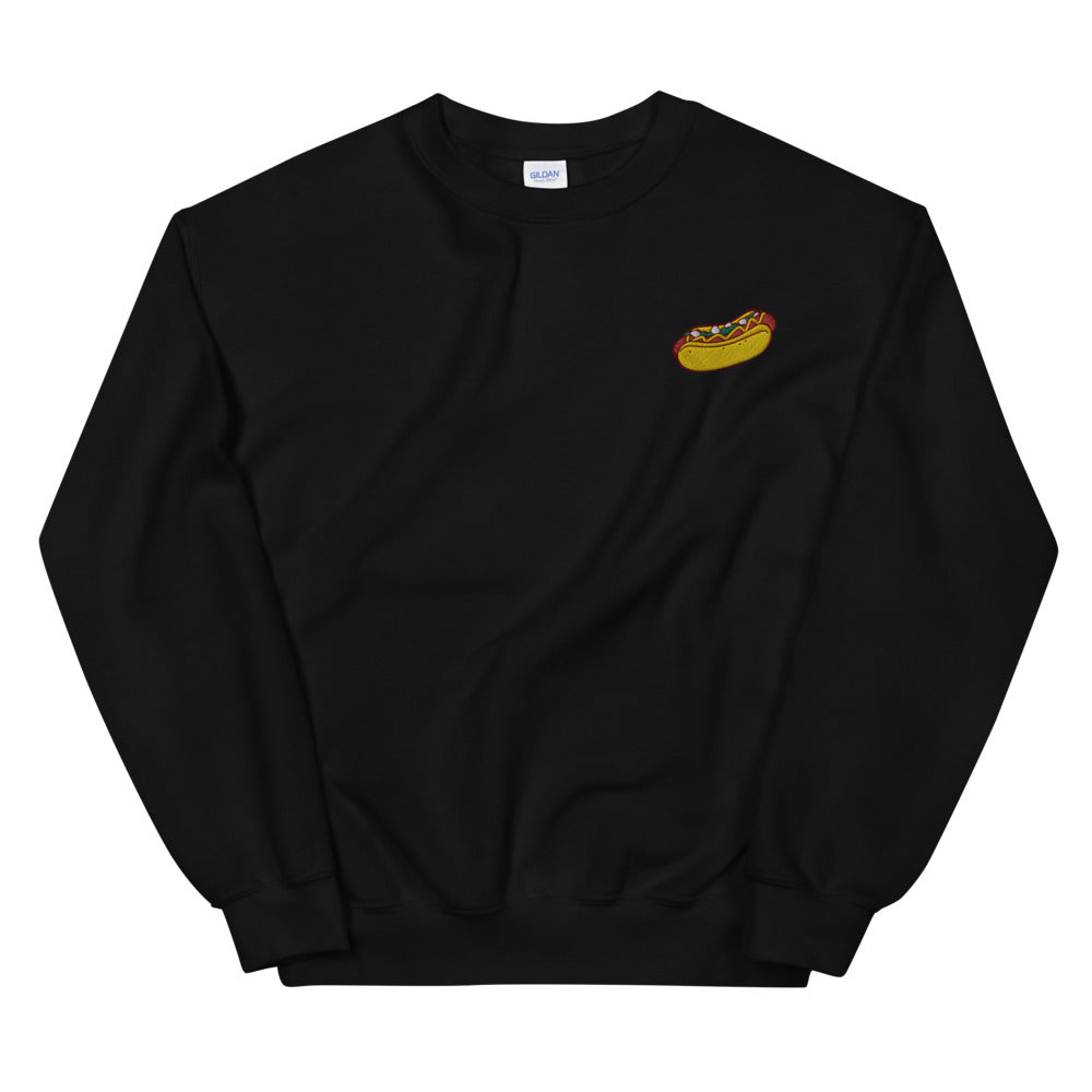 Glizzy Hot-Dog Embroidered Unisex Crewneck Sweatshirt