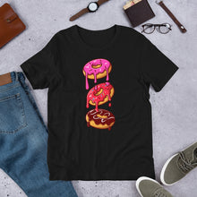 Load image into Gallery viewer, Melting Donuts Unisex Foodie T-Shirt
