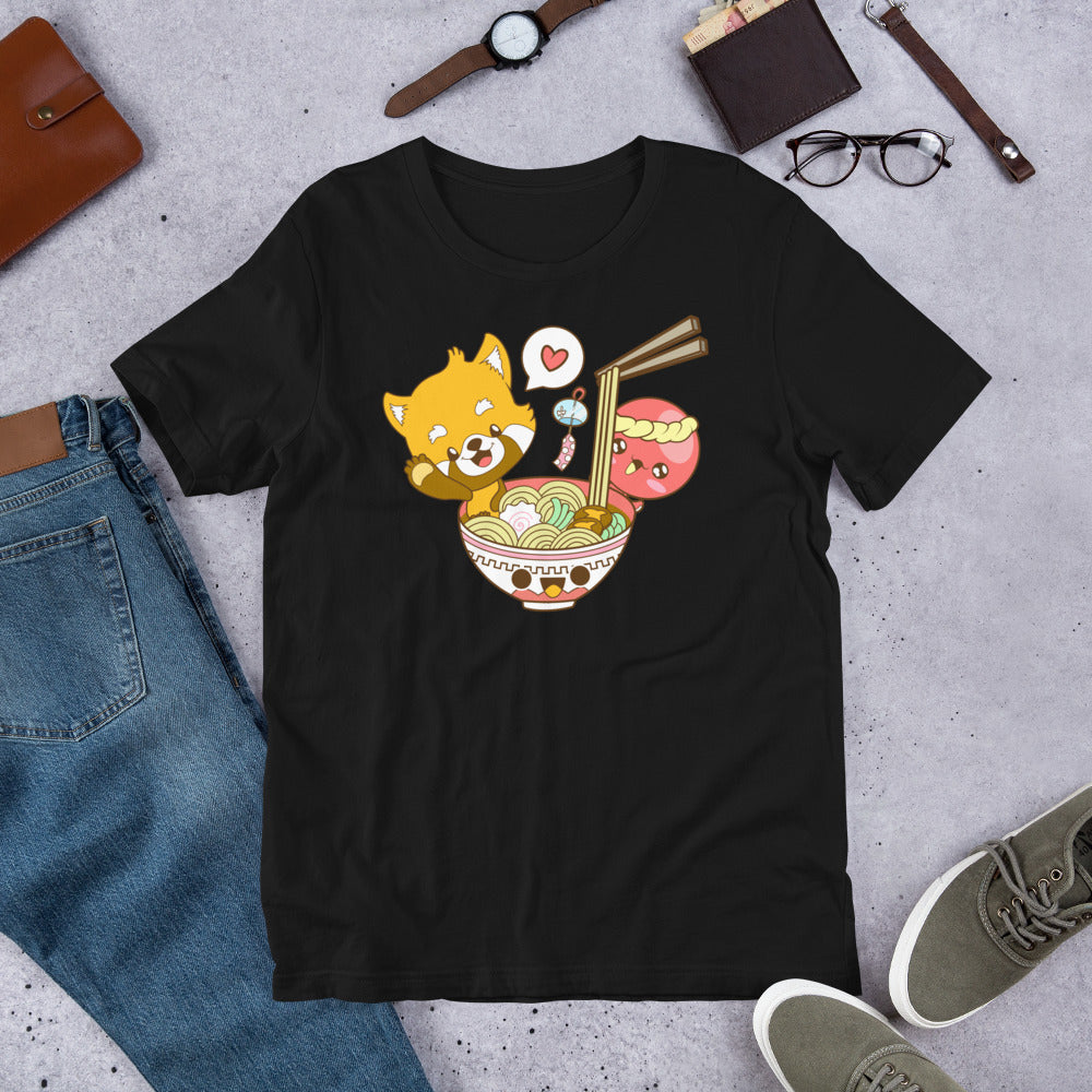 Kawaii Panda & Octopus Ramen Noodle Bowl Unisex T-Shirt