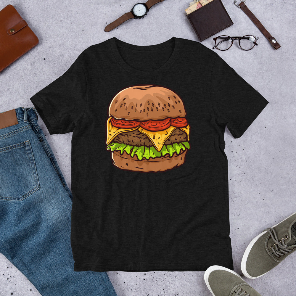 Cheeseburger Graphic Tee Short-Sleeve Unisex T-Shirt