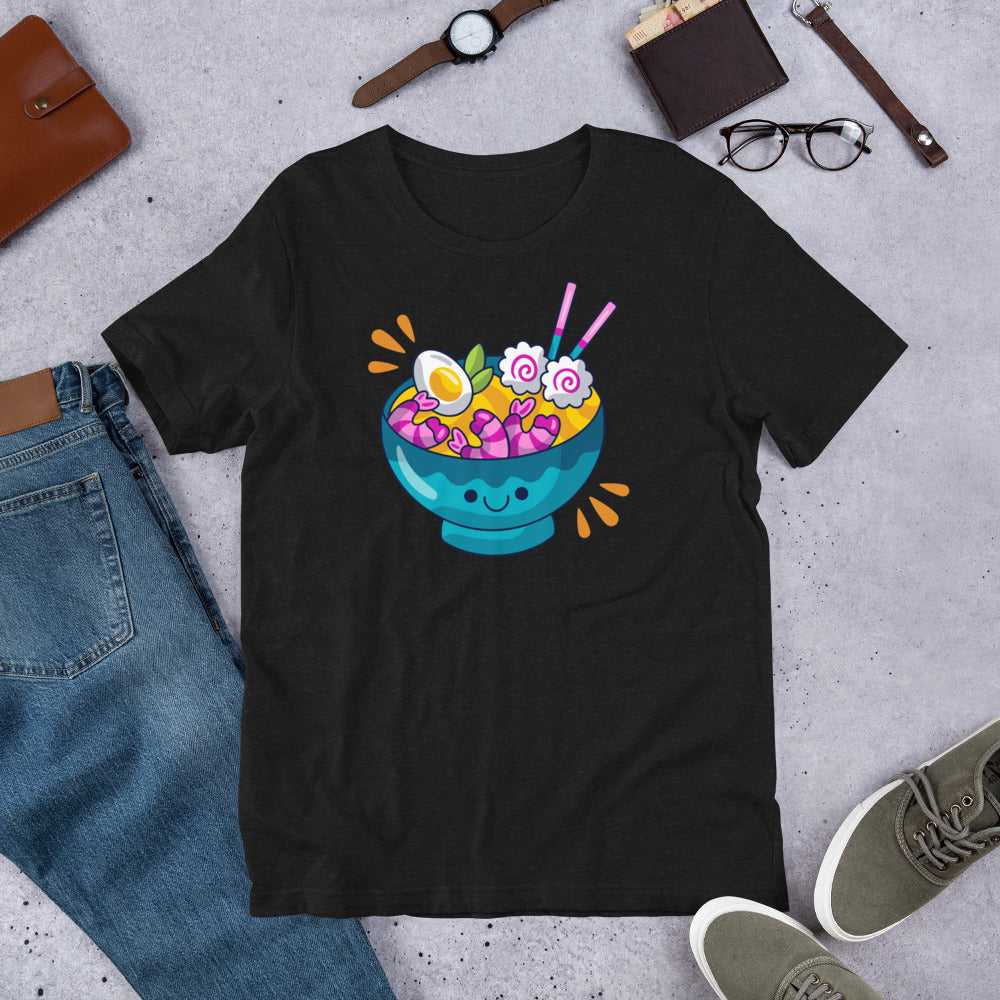 Kawaii Ramen Bowl Short-Sleeve Unisex Food T-Shirt