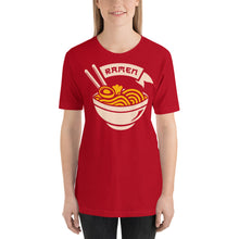 Load image into Gallery viewer, Red Ramen Noodle Soup Graphic Short-Sleeve Unisex T-Shirt
