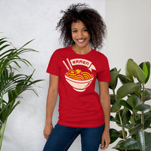 Load image into Gallery viewer, Red Ramen Noodle Soup Graphic Short-Sleeve Unisex T-Shirt
