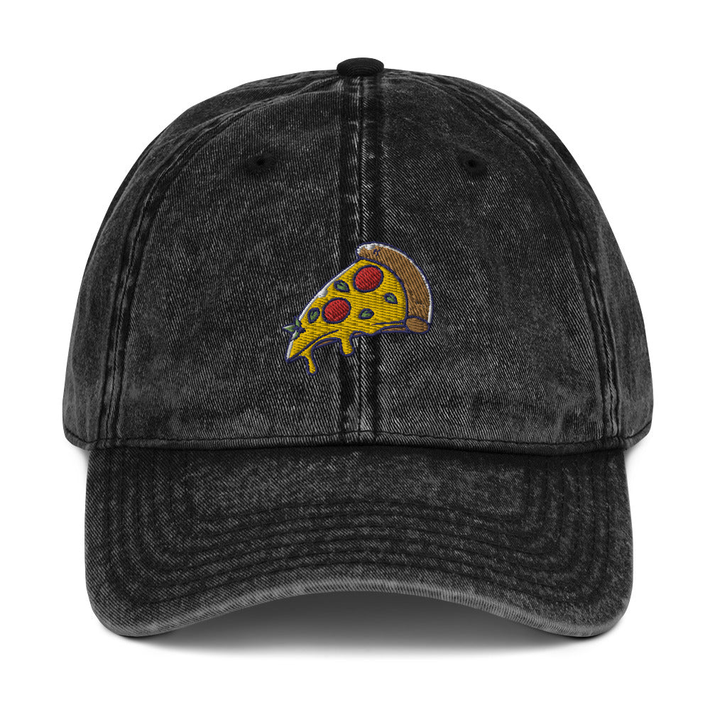 Pizza Slice Embroidered Vintage Cap