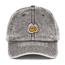 Load image into Gallery viewer, Kawaii Eggs Embroidered Vintage Cotton Twill Cap
