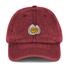 Load image into Gallery viewer, Kawaii Eggs Embroidered Vintage Cotton Twill Cap
