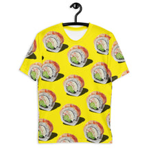 Load image into Gallery viewer, California Sushi Roll Pattern Yellow T-shirt

